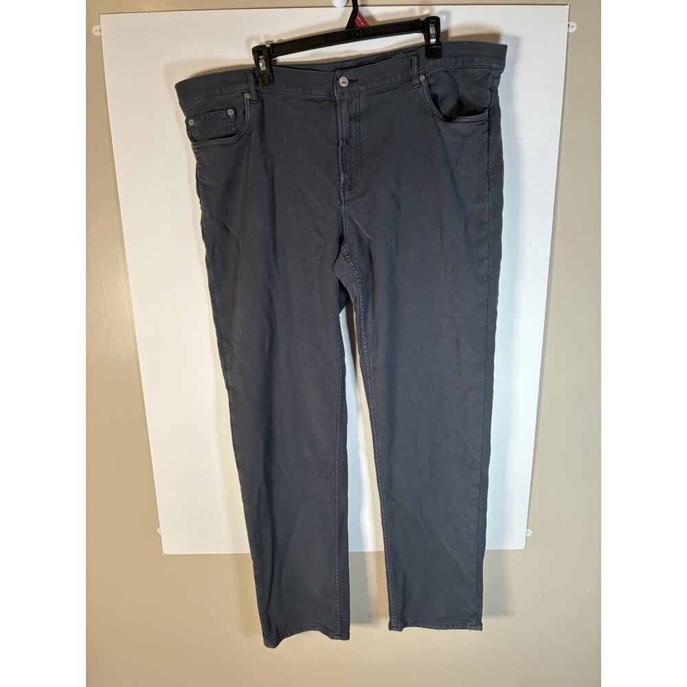 Faherty Stretch Terry 5 Pocket Pant Mens 42x31 Navy Slim Straight Stretch